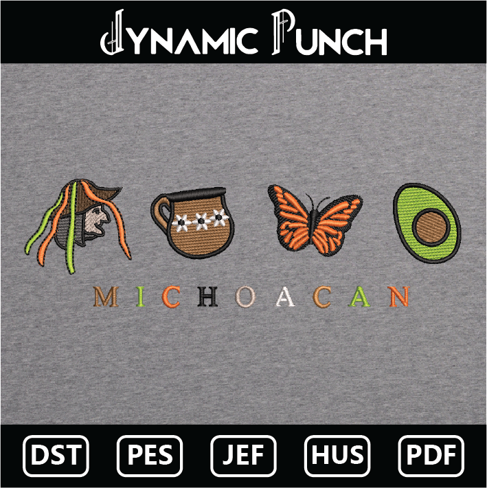 Michoacan Embroidery Design.