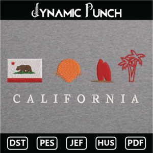 California Embroidery Design.