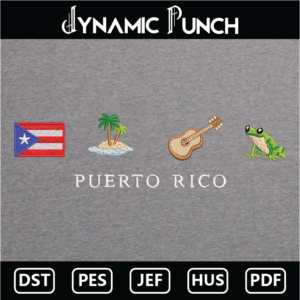 Puerto Rico Embroidery Design.