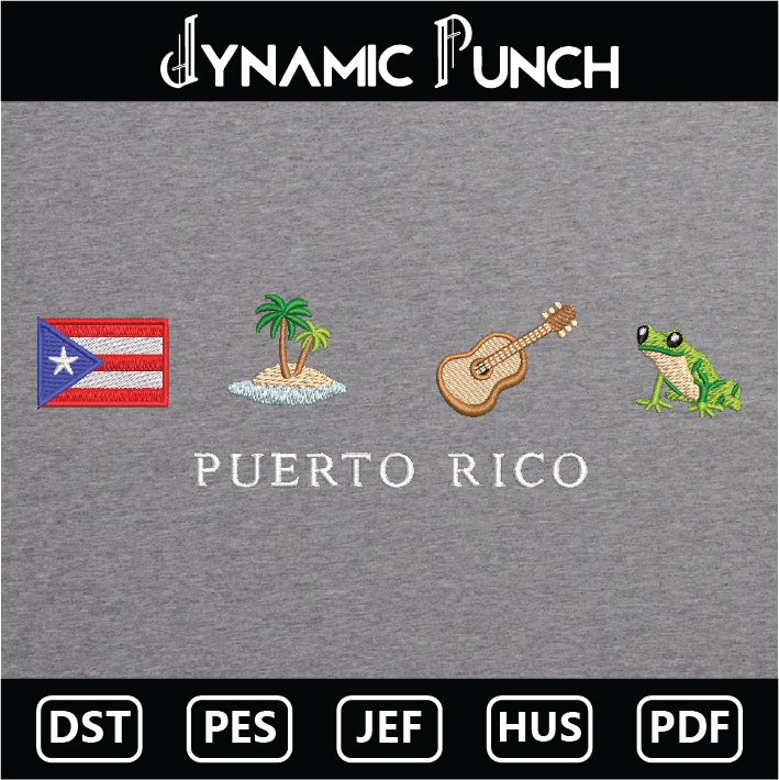 Puerto Rico Embroidery Design.