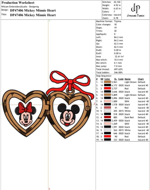 Mickey Minnie Heart