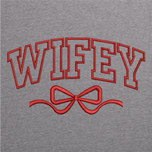 Wifey Bow Applique Valentine
