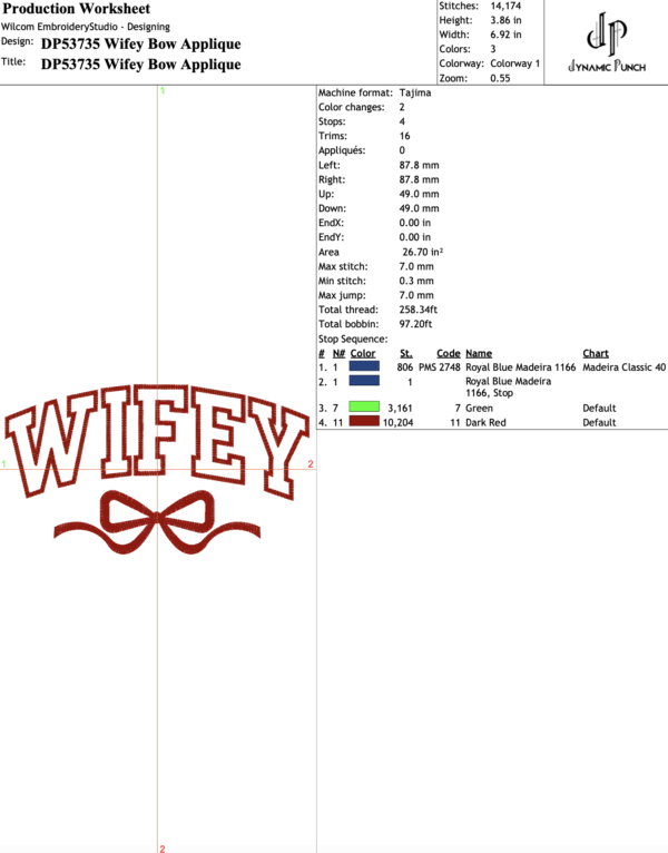 Wifey Bow Applique