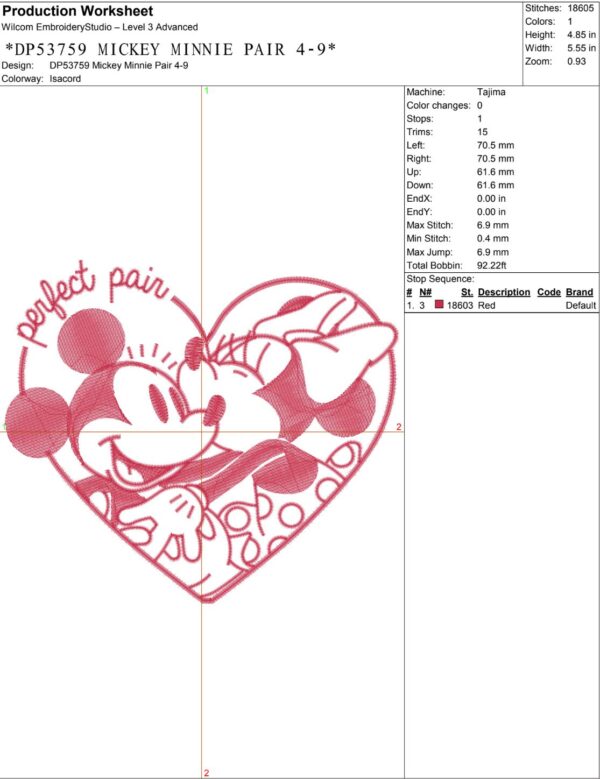 Mickey Minnie Pair Valentine