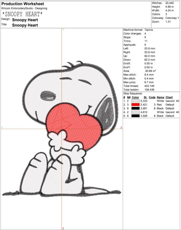 Snoopy Heart Valentine