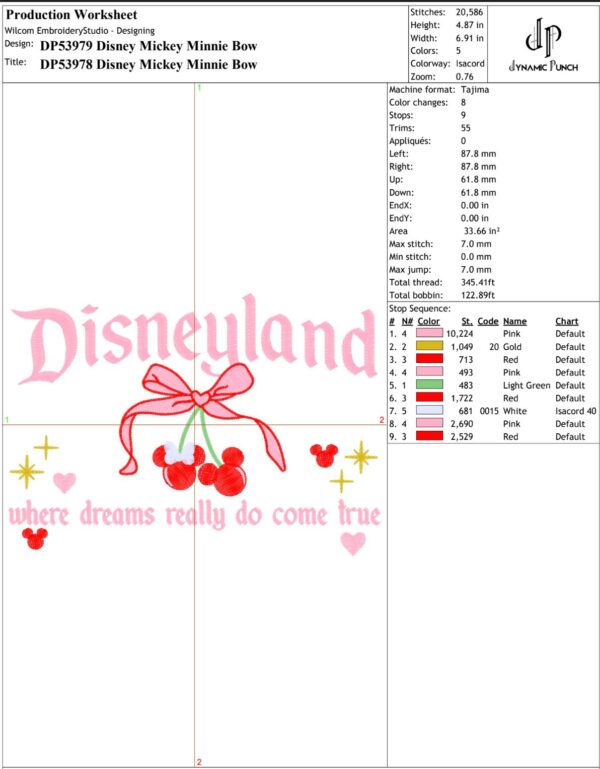 Disney Mickey Minnie Bow Valentine - Image 2