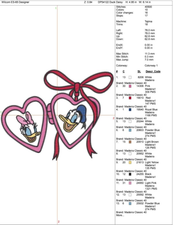 Duck Daisy Bow Valentine