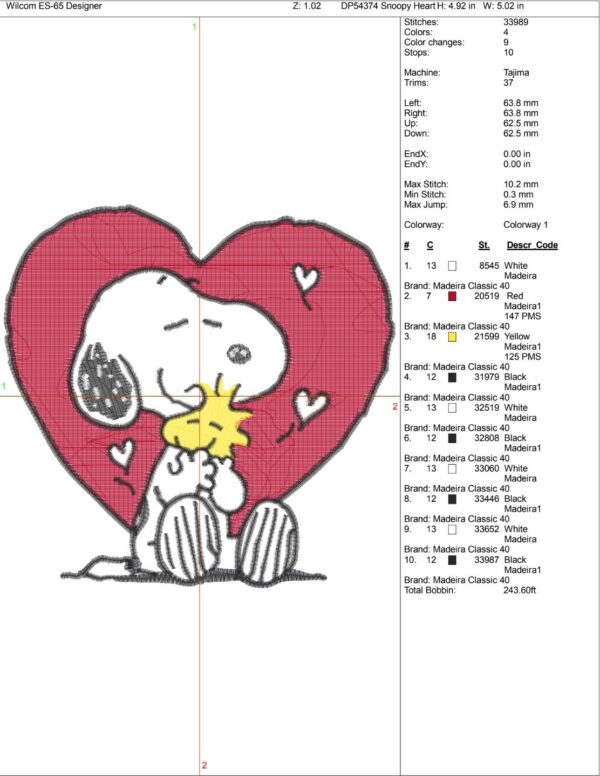 Snoopy Love Heart Valentine - Image 2