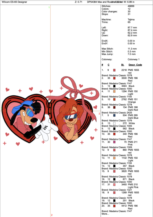 Max and Roxane Locket Valentine