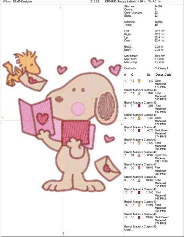 Snoopy Letter Valentine