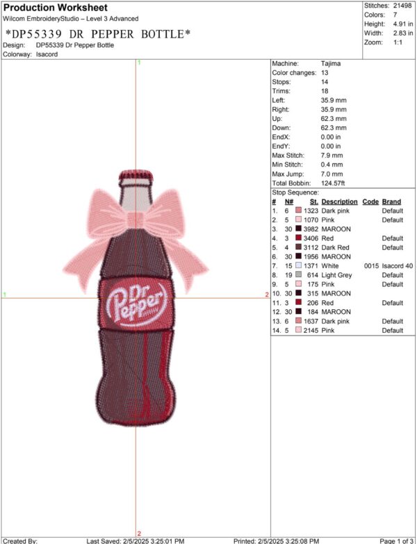 Dr Pepper Bottle Bow Valentine - Image 2