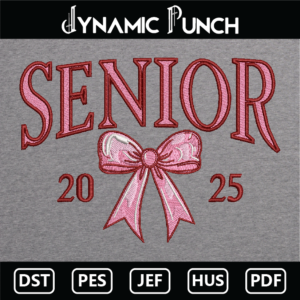Senior 2025 Embroidery Design.