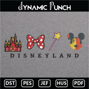 Disneyland Embroidery Design.