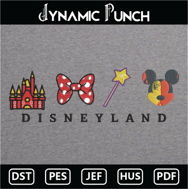 Disneyland Embroidery Design.