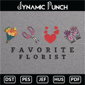 Fave Florist Embroidery Design.