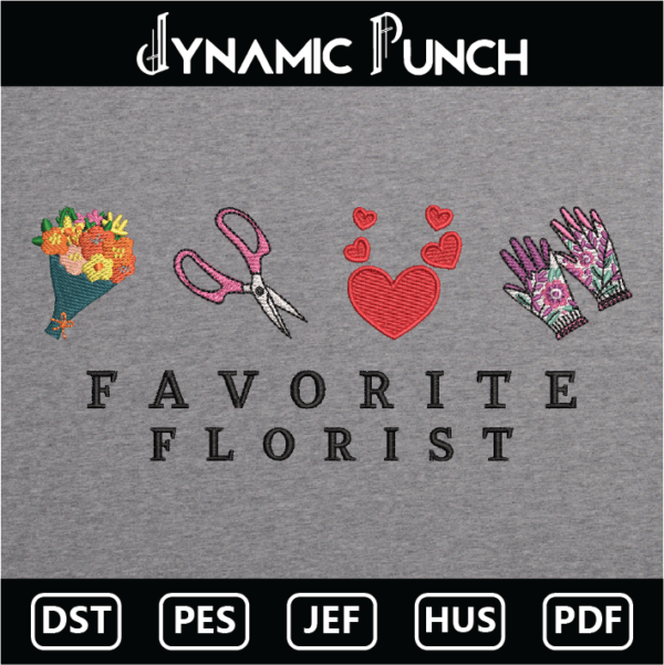 Fave Florist Embroidery Design.
