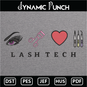 Lash Tech Embroidery Designs.