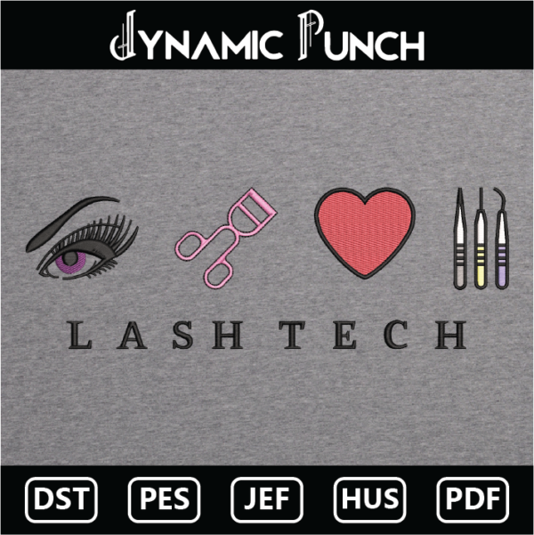 Lash Tech Embroidery Designs.