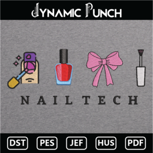 Nail Tech Embroidery Designs.