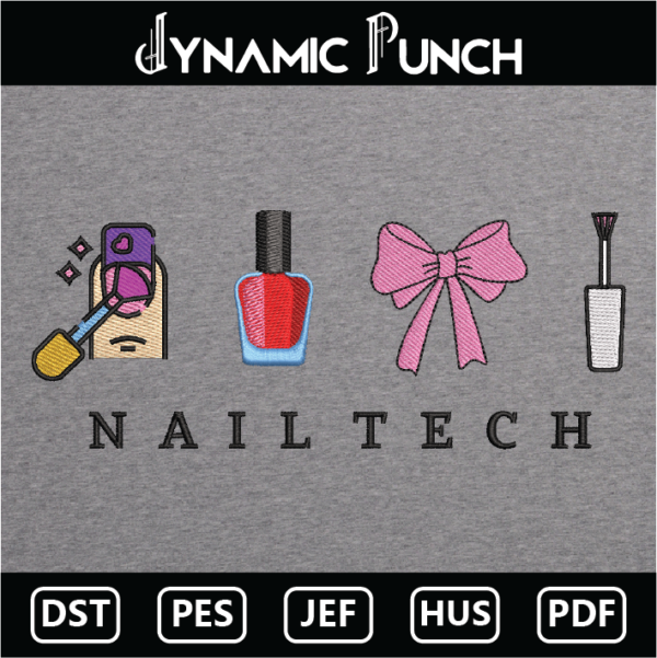 Nail Tech Embroidery Designs.