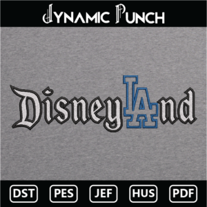 Disneyland LA (only LA applique) Embroidery Design.