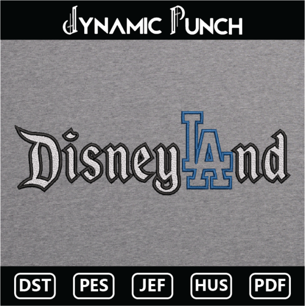 Disneyland LA (only LA applique) Embroidery Design.