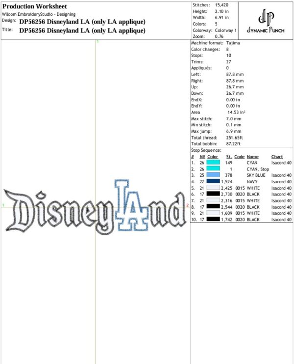 Disneyland LA (only LA applique) - Image 2