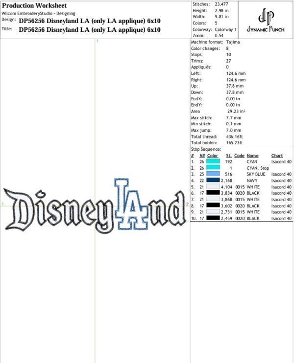 Disneyland LA (only LA applique) - Image 3