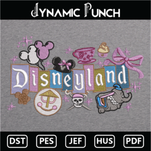 Disneyland Embroidery Design.