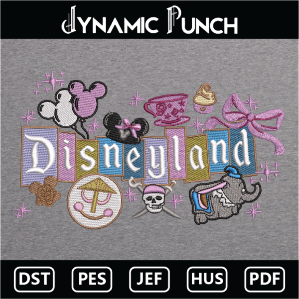 Disneyland Embroidery Design.
