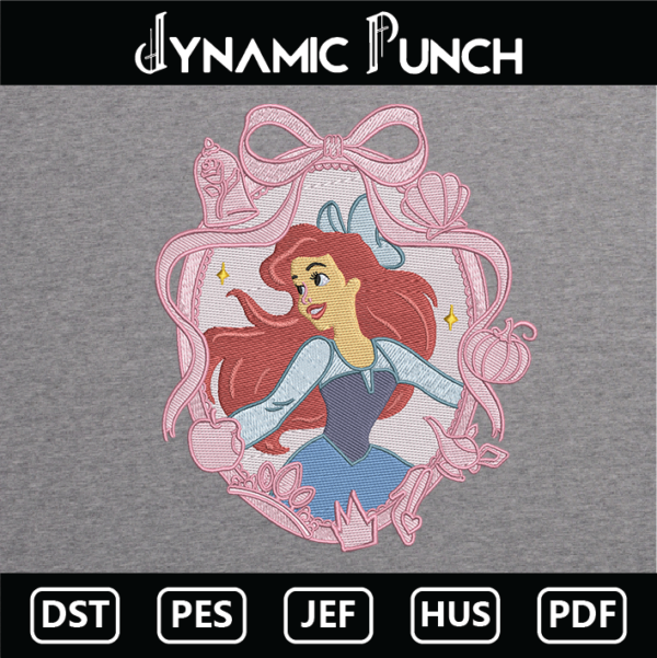 Ariel Embroidery Design.