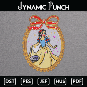 Snow White Embroidery Design.