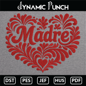 Madre Embroidery Design.