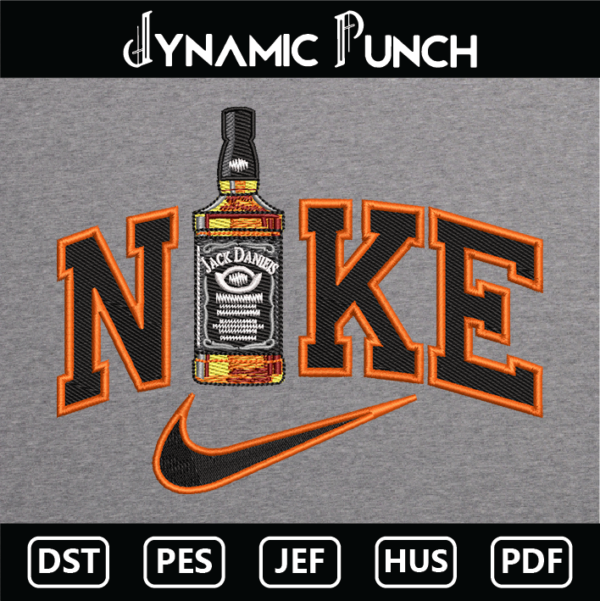 Nike Jack Daniels Embroidery Design.