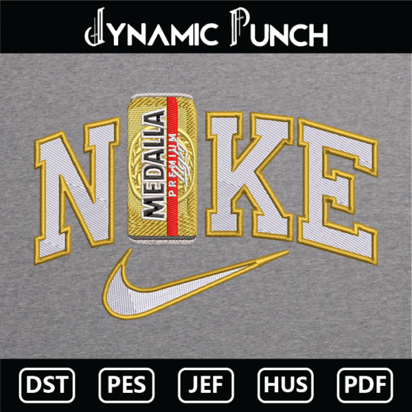 Nike Medalla Embroidery Design.