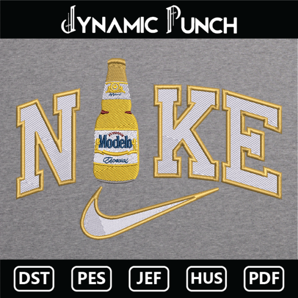 Nike Modelo Bottle Embroidery Design.