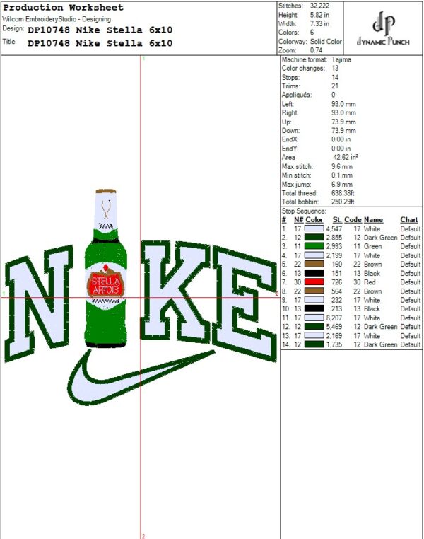 Nike Stella Embroidery Design.