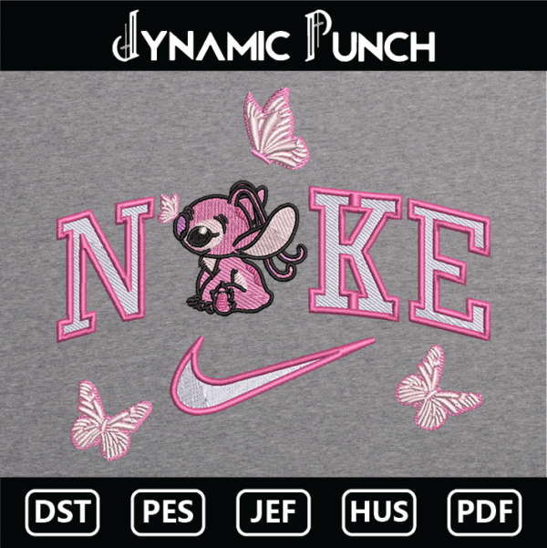 Nike Angel Butterfly Embroidery Design.