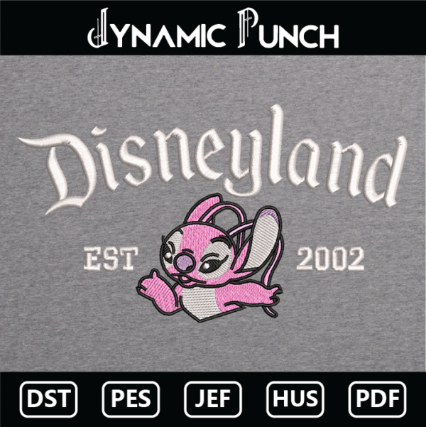 Disneyland Angel Embroidery Design.