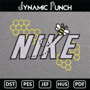 Nike Bee Embroidery Design.