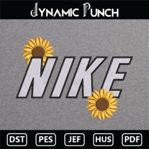 Nike Sunflower Embroidery Design.
