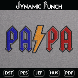 Papa Embroidery Design.