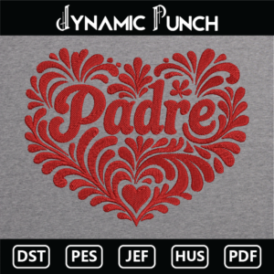 Padre Embroidery Design.