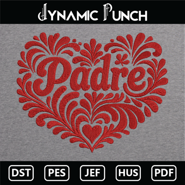 Padre Embroidery Design.