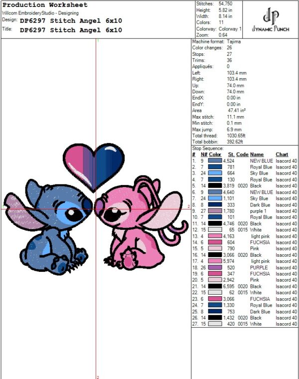 Stitch Angel Embroidery Design.