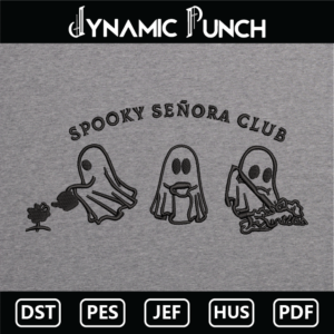 Spooky Senora Embroidery Design.