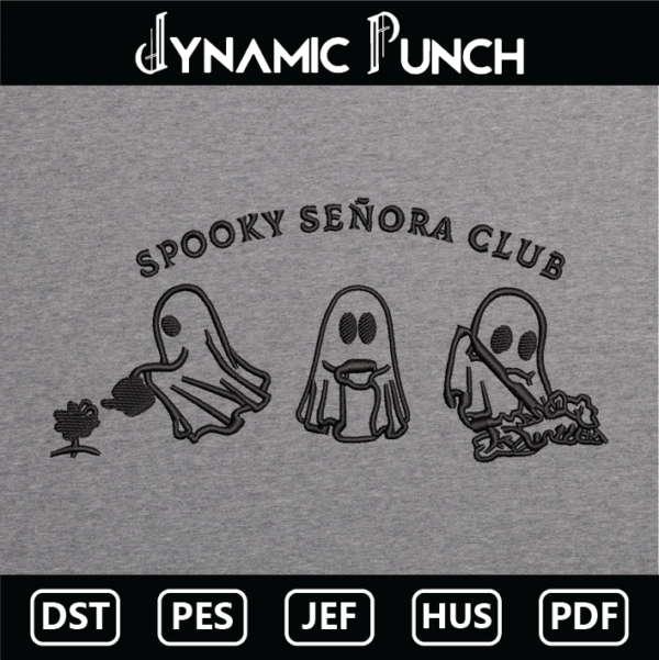 Spooky Senora Embroidery Design.