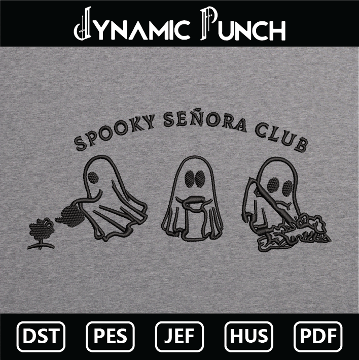 Spooky Senora Embroidery Design.