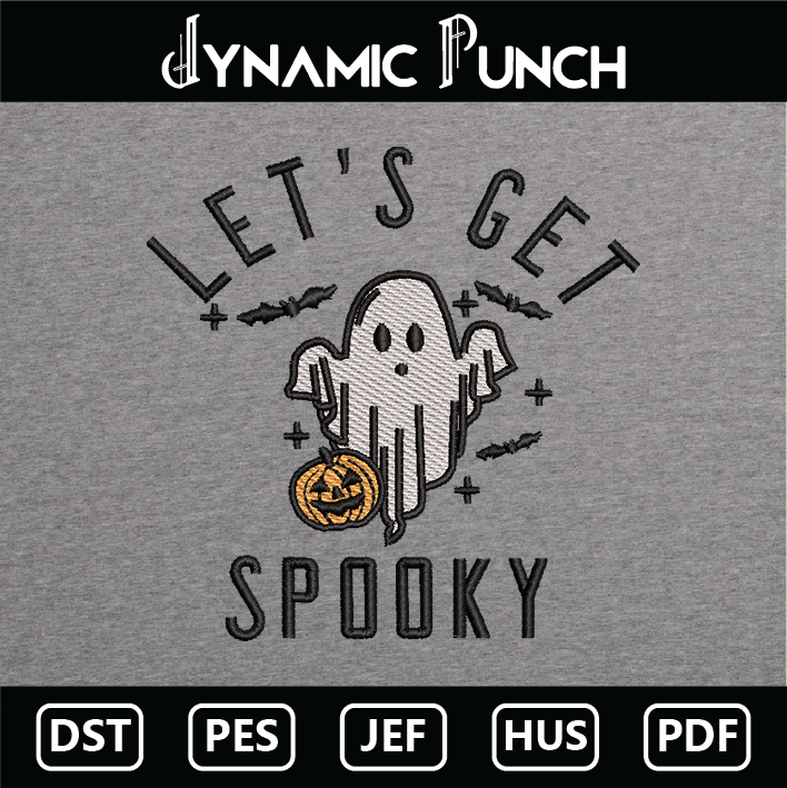 Let's Get Spooky Embroidery Design.