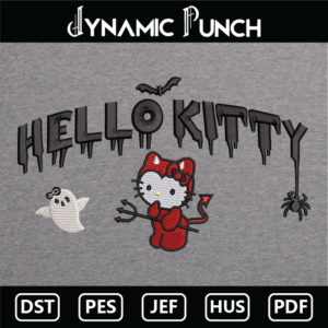 Hello Kitty Devil Embroidery Design.